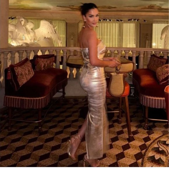 NWT SILVER ZW FITTED METALLIC DRESS REF 9632/242 BLOGGERS FAV - Picture 5 of 15